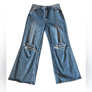 PacSun Wide Leg Denim Jeans Distressed Baggy Jeans 31